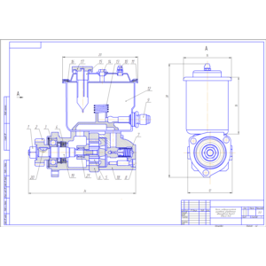 Чертеж Насос гидроусилителя рулевого управления КАМАЗ