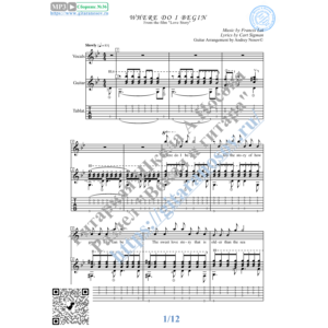 Where Do I Begin (Вокал Гитара Ноты Табы)