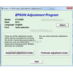 Adjustment program Epson ECOTANK ET-14000 сброс памперс
