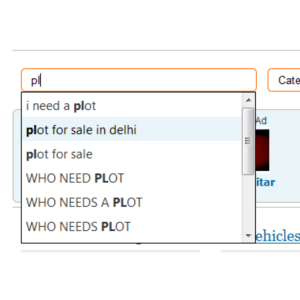 Osclass Ajax suggestion search