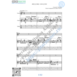 Besame Mucho (Вокал Гитара Ноты Табы)