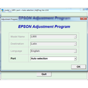 Adjustment program Epson L805 (Latin)