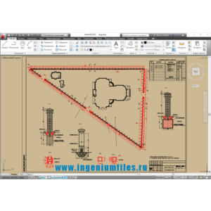 Рабочий проект ограждения территории комплекса зданий