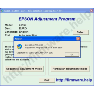 Epson L6160, L6170, L6190 Adjustment Program