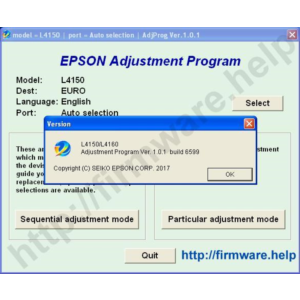 Epson L4150, L4160 Adjustment Program