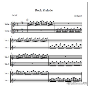 David Garett-Rock Prelude ноты для скрипки