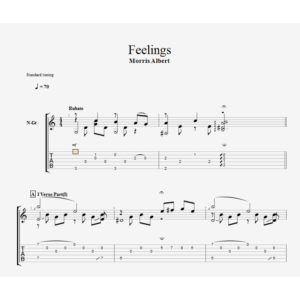 Feelings Morris Albert fingerstyle аранжировка gtp/pdf