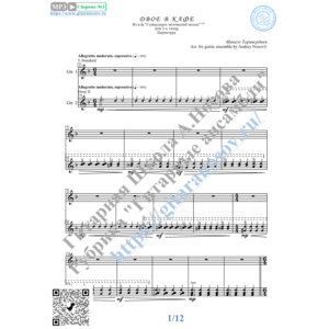 Двое в кафе (Ноты для 2-х гитар)