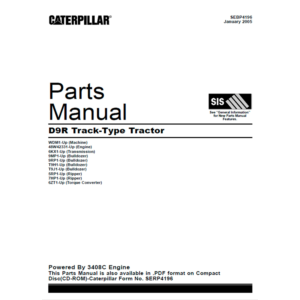 Caterpillar D9R Parts Manual