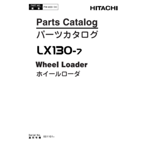 Hitachi LX130-7 Parts Catalog