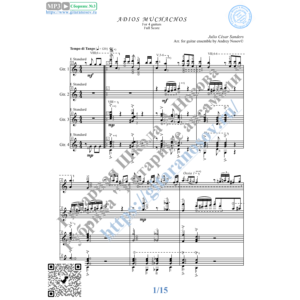 Adios Muchachos (Ноты для 4-х гитар)