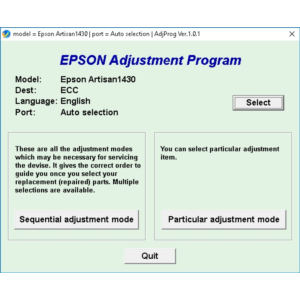 Adjustment Program Epson 1430