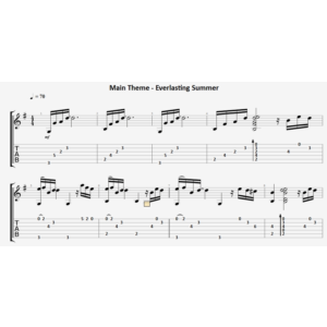 Everlasting summer Main theme - на гитаре ноты+табы