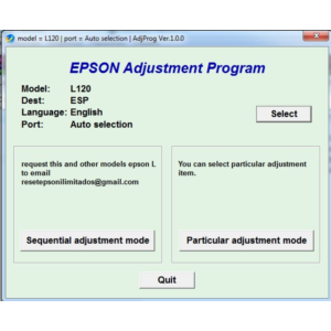 Сброс памперса Epson L120