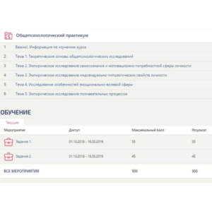 Общепсихологический практикум Синергия