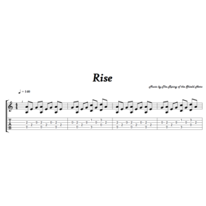 Rise (The Rising of the Shield Hero) - гитара ноты+табы