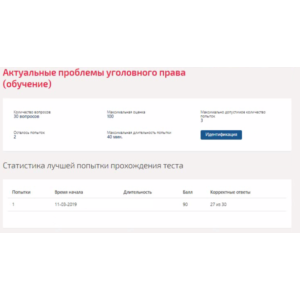 Актуальные проблемы уголовного права.Тест Синергия