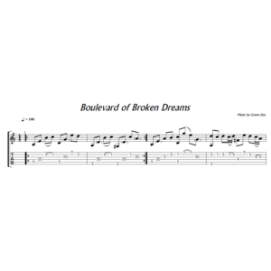 Boulevard of Broken Dreams (Green Day) гитара ноты+табы