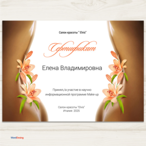 Макет Сертификата №27