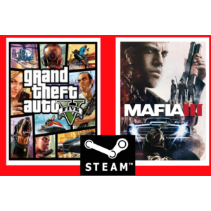 🚀GTA 5 + MAFIA 3 - STEAM (Region Free) (ГТА5+ МАФИЯ 3)