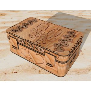 Шкатулка для бокалов DXF CDR, файлы для лазерной резки