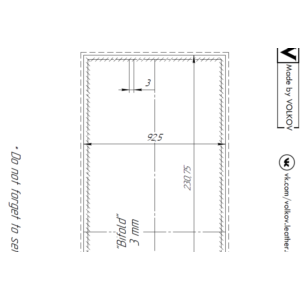 Бифолд. Выкройка