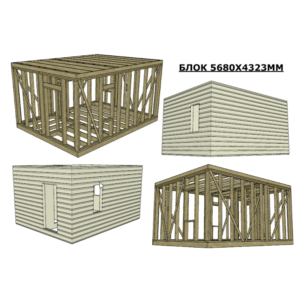 Проект сборки каркасной бытовки или дачного домика 22кв