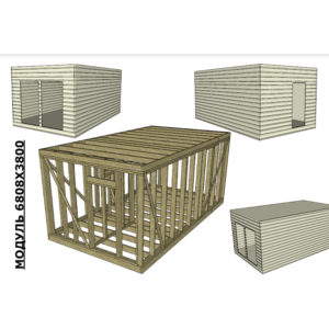 Проект сборки каркасной бытовки или домика 24 кв.м