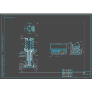 Чертеж Механизм вращения клапана двигателя ЗИЛ-508