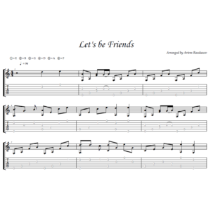 Let's be Friends - фингерстайл гитара + табы