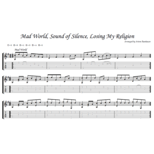 Mad World Sound of Silence Losing My Religion - табы