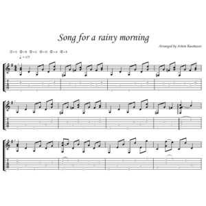 Song for a Rainy Morning - фингерстайл гитара + табы