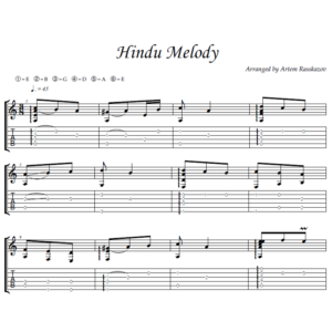 Hindu Melody - фингерстайл гитара + табы