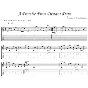 A Promise from Distant Days - фингерстайл гитара + табы