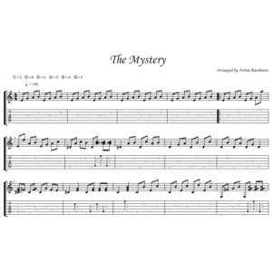 The Mystery - фингерстайл гитара + табы