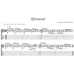Afterword - гитара ноты+табы