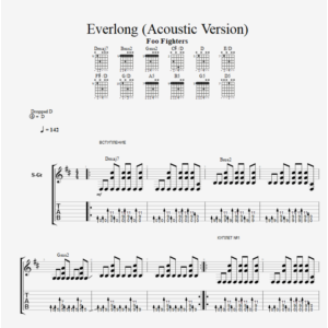 Табы к песне Foo Fighters - Everlong (Acoustic Version)