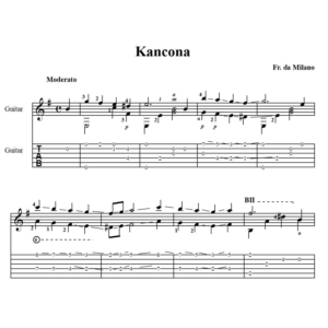 Канцона - В.Вавилов (Франческо да Милано -?)-для гитары