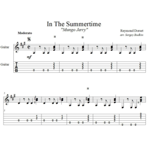 In The Summertime (Mungo Jerry) - для гитары