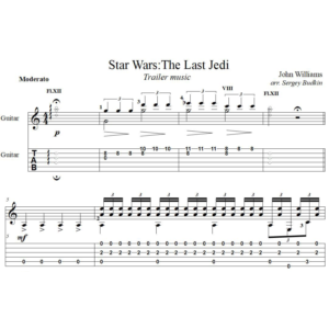 Последние джидаи (Звёздные войны) для гитары