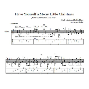 Have Yourself a Merry Little Christmas для гитары