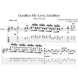 Goodbye my love goodbye (Демис Руссос) для гитары