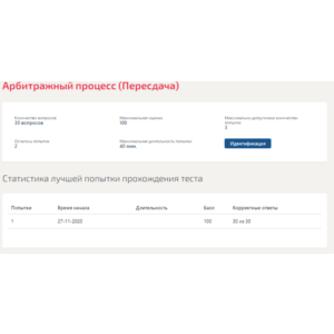 Арбитражный процесс.Тест Синергия 2020
