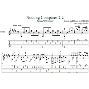 Nothing Compares 2 U (Шинейд О’Коннор) для гитары