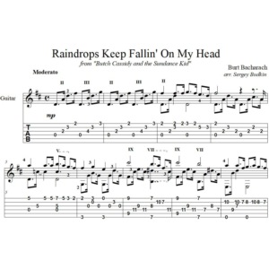 Raindrops Keep Fallin´ On My Head для гитары