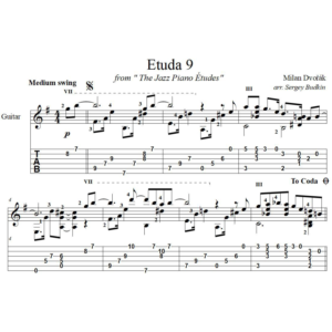 Этюд #9 (Милан Дворжак)_для гитары