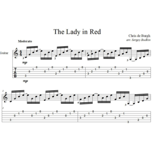 The Lady in Red (Крис де Бург) для гитары