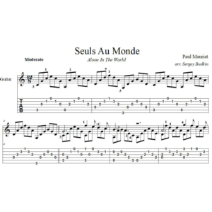 Одни на свете (Seuls Au Monde - Поль Мориа)  для гитары