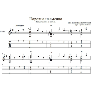 Царевна несмеяна для гитары