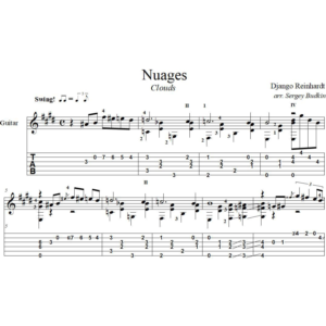 Облака (Джанго Рейнхардт) для гитары